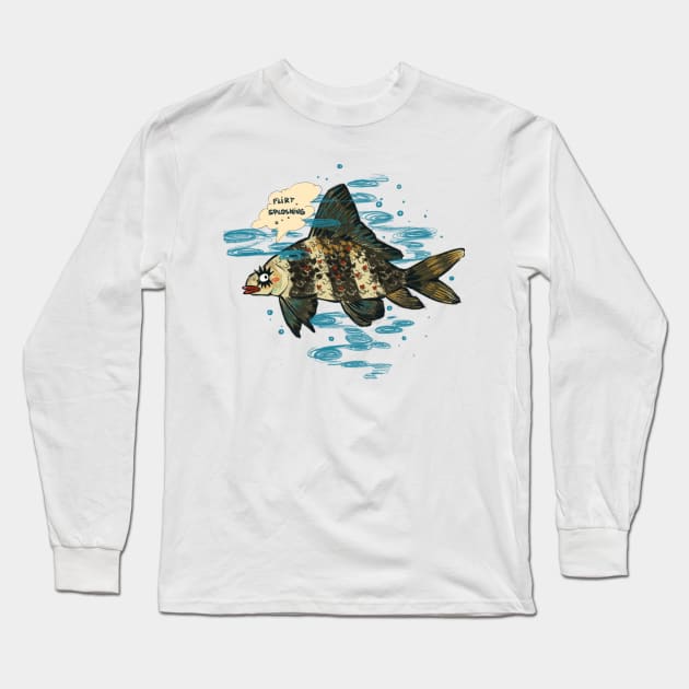 Fish flirting Long Sleeve T-Shirt by Leeabeille